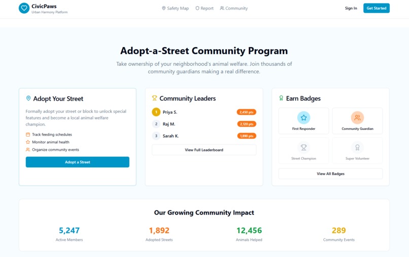 CivicPaws: AI-Powered Platform for Human-Animal Coexistence – screenshot 8