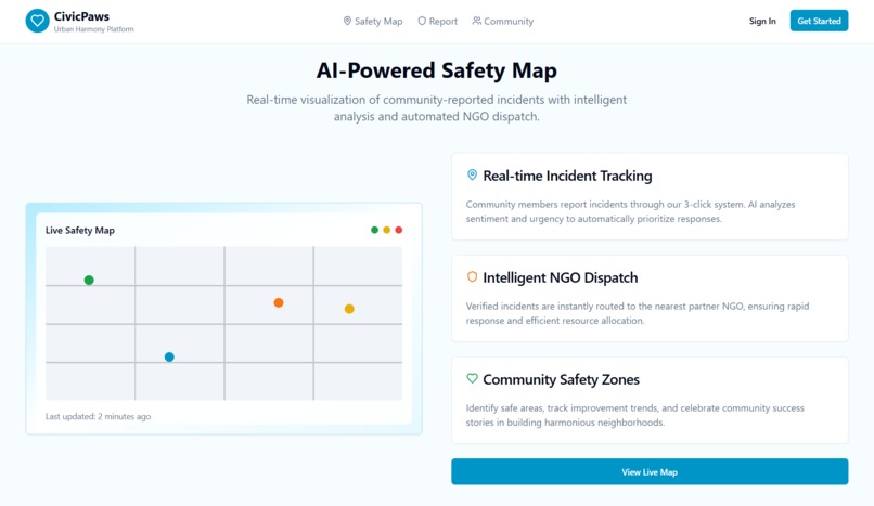 CivicPaws: AI-Powered Platform for Human-Animal Coexistence – screenshot 2