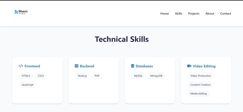 Portfolio – screenshot 2