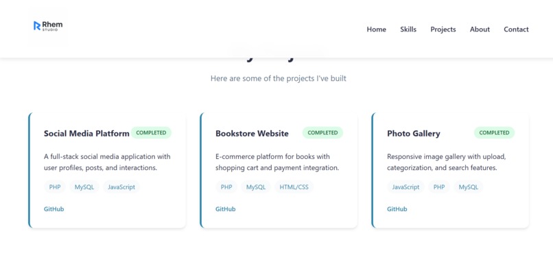 Portfolio – screenshot 3