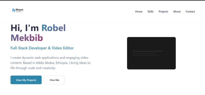 Portfolio – screenshot 1