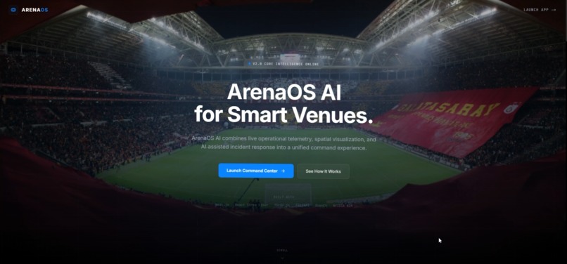 ArenaOS AI: Intelligent Smart Stadium Operating System – screenshot 1