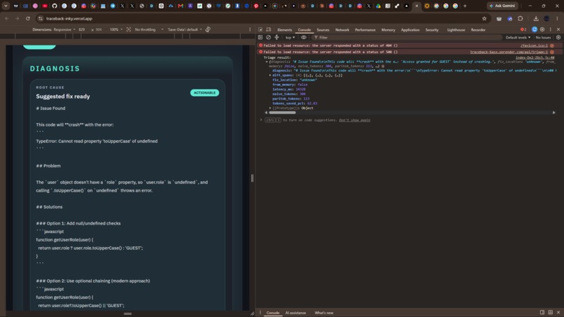 Traceback – screenshot 2