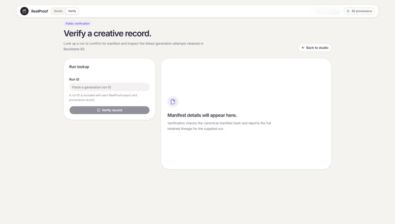 ReelProof – screenshot 2