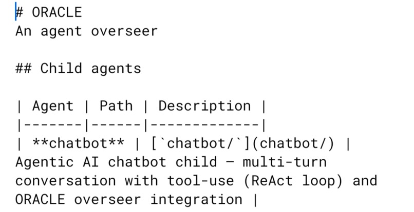ORACLE – screenshot 1