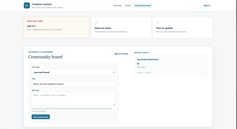 Compton connect – screenshot 3