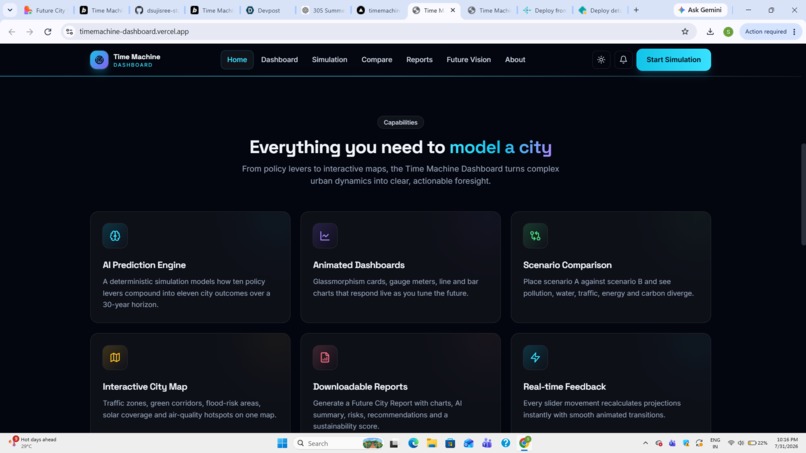 Time machine dashboard – screenshot 6