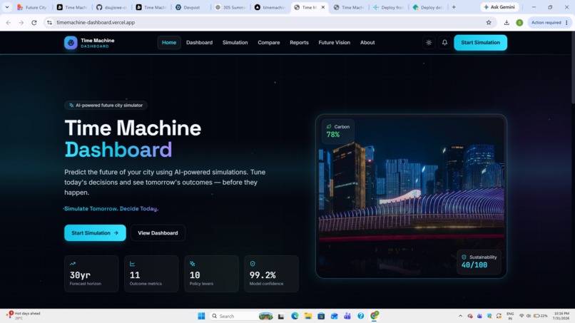 Time machine dashboard – screenshot 7