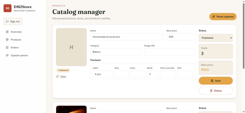 Dm2Store – screenshot 2