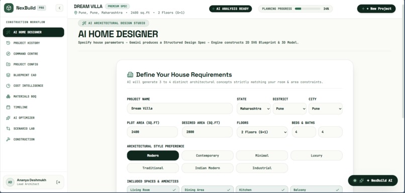 NexBuild – screenshot 2