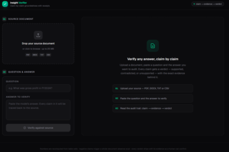 Insight verifier