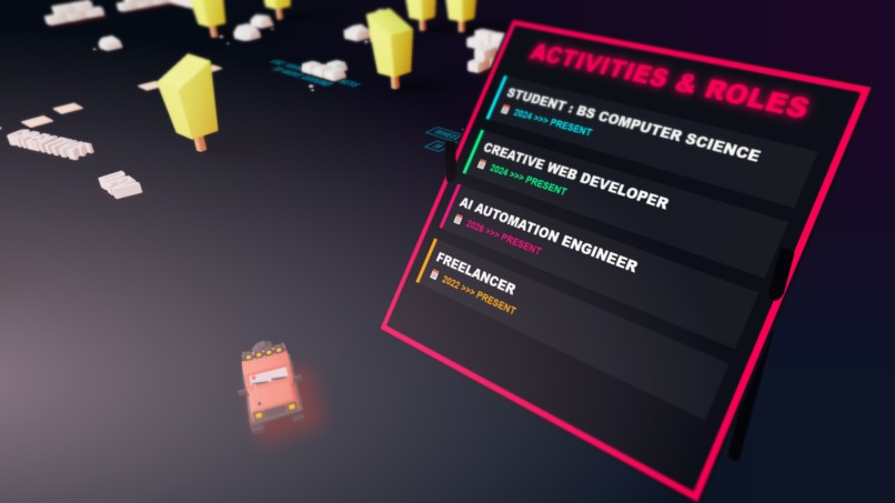 Interactive 3D Driving Portfolio – screenshot 6