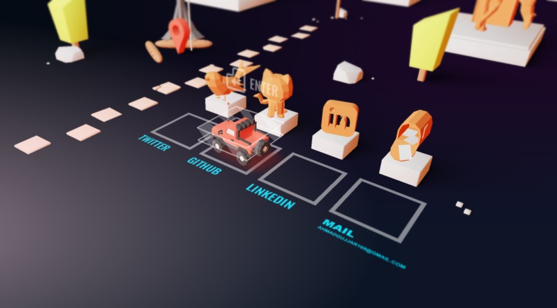 Interactive 3D Driving Portfolio – screenshot 2