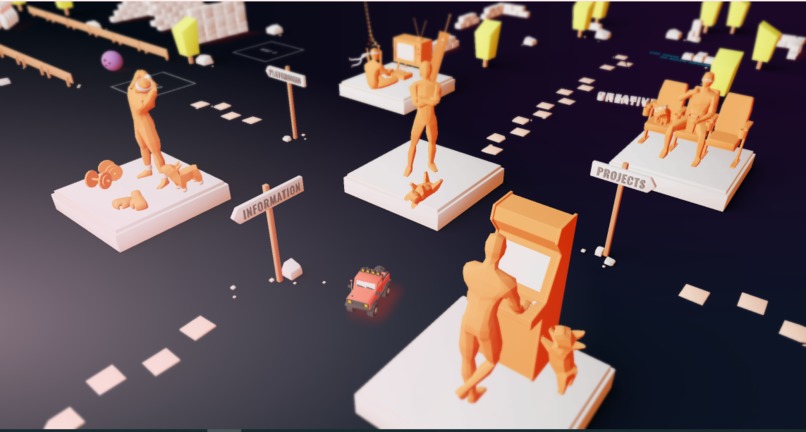 Interactive 3D Driving Portfolio – screenshot 1