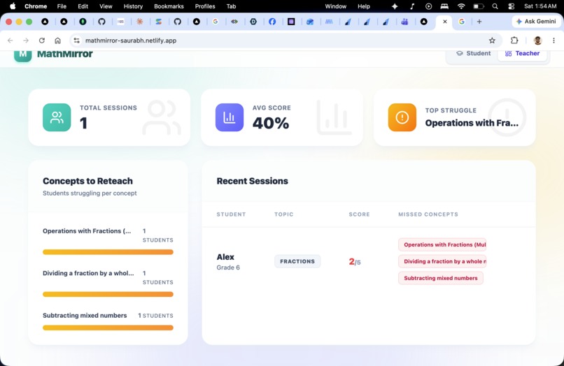 MathMirror: Adaptive AI Math Practice – screenshot 2