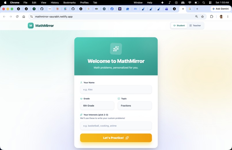 MathMirror: Adaptive AI Math Practice – screenshot 5