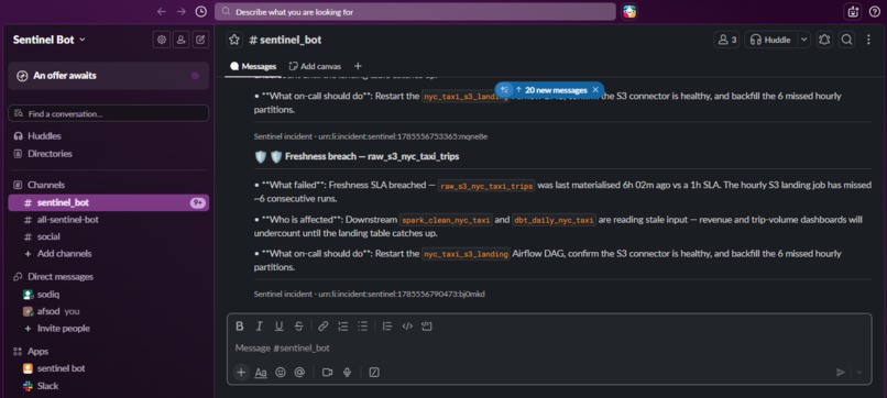 Sentinel: An Autonomous Incident Agent for DataHub – screenshot 4