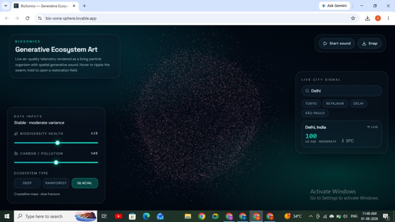 BioSonics: Generative Ecosystem Art – screenshot 3