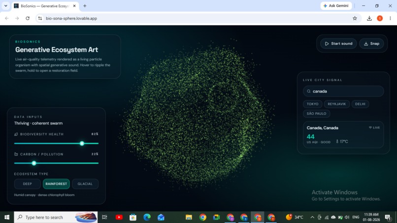 BioSonics: Generative Ecosystem Art – screenshot 4