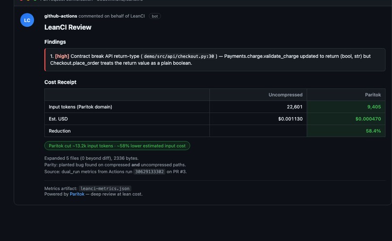 LeanCI – screenshot 2