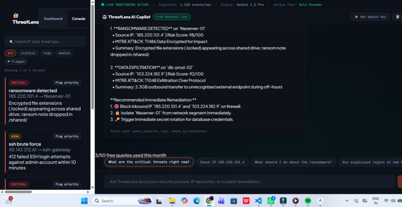 ThreatLens — AI Security Copilot for Startups – screenshot 3