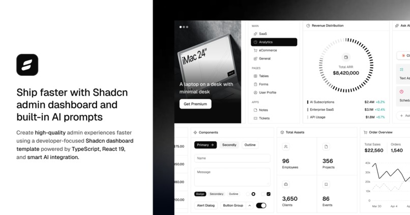Shadcn Dashboard – screenshot 2