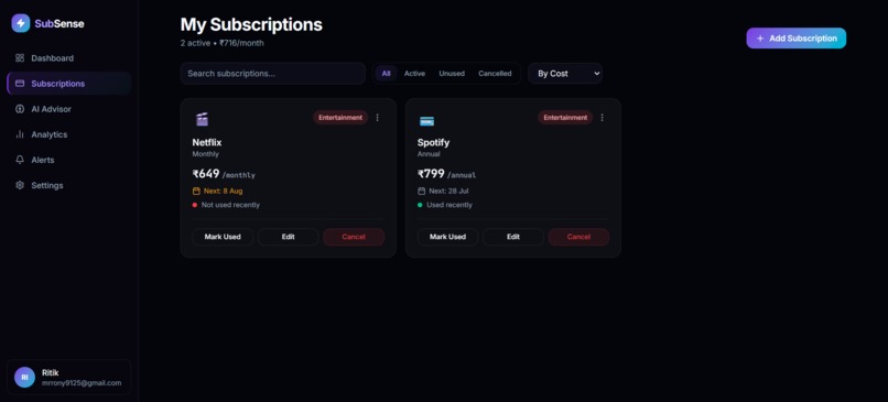 SubSense – screenshot 7