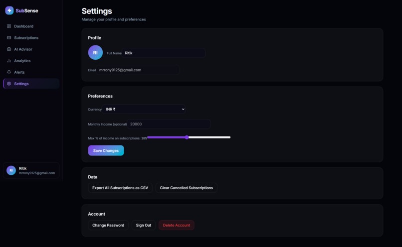 SubSense – screenshot 9