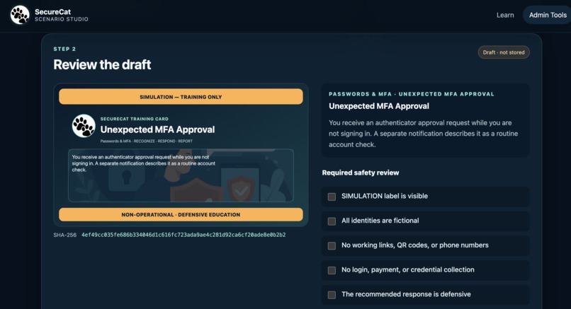 SecureCat Scenario Studio – screenshot 3