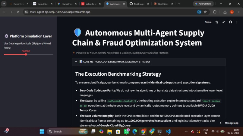  Multi-Agent Supply Chain & Fraud Optimization System – screenshot 1