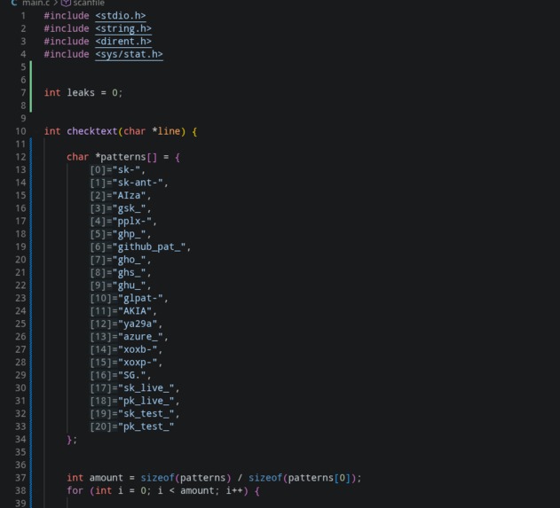 api leak detector – screenshot 1