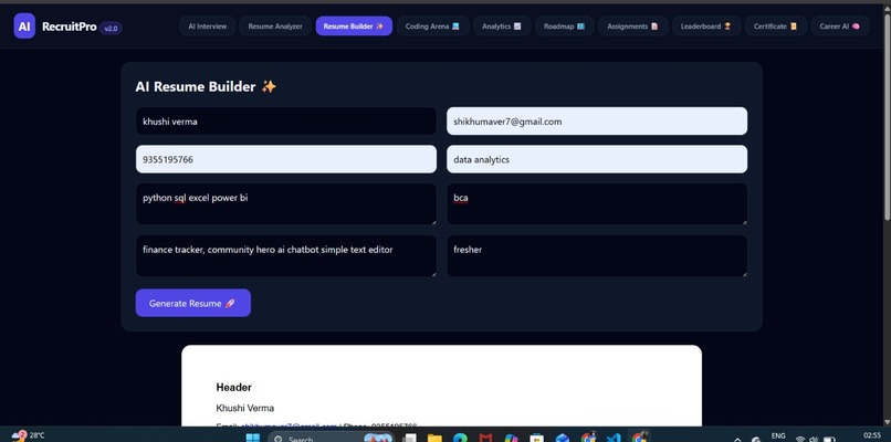  RecruitPro – AI Interview & Career Ecosystem – screenshot 2