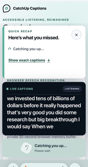 Catchup Captions – screenshot 2