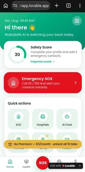 WakaSafe AI – screenshot 1