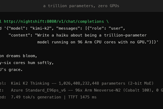 NightShift — a trillion-parameter AI engineer on Arm CPUs