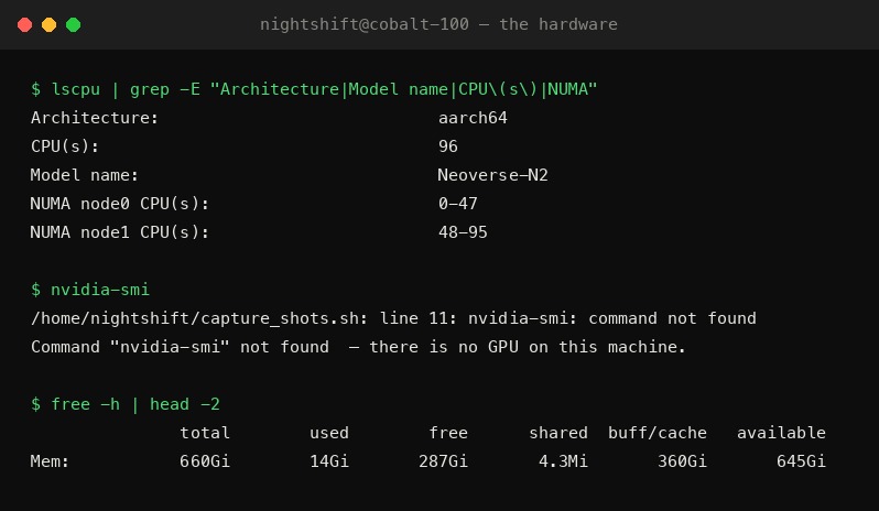 NightShift — a trillion-parameter AI engineer on Arm CPUs – screenshot 2