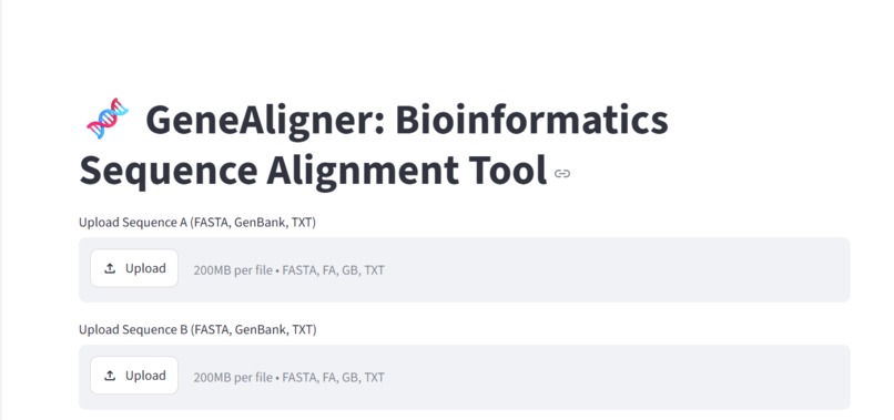 Genealigner-app – screenshot 1