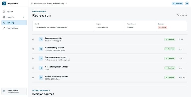 ImpactLint – screenshot 1