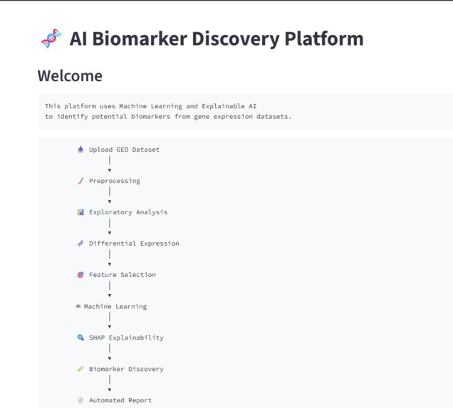 AI Biomarker Discovery platform – screenshot 1