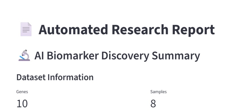AI Biomarker Discovery platform – screenshot 9