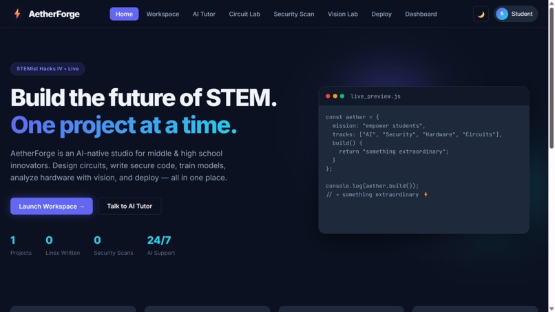 AetherForge – AI STEM Studio – screenshot 1
