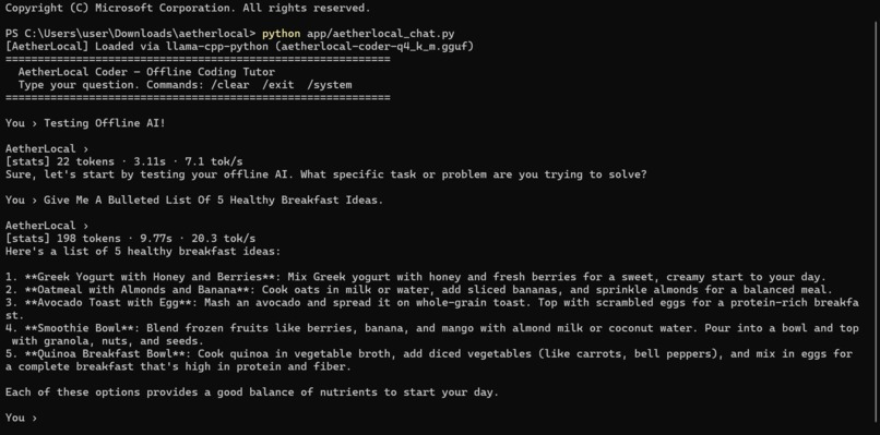 AetherLocal: Offline AI Tutor for The Smart – screenshot 1
