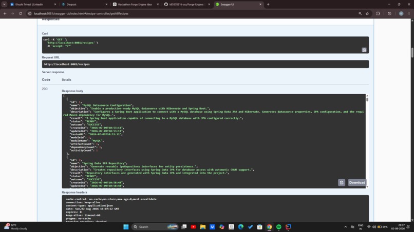 Forge Engine: Production-Ready Backend Generation Platform – screenshot 2