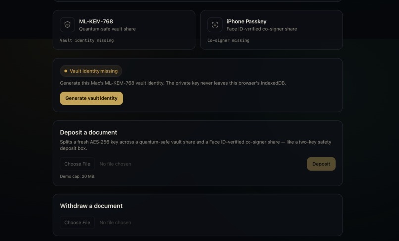 SplitKeyPQ – screenshot 1