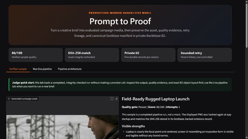 Prompt to Proof – screenshot 3