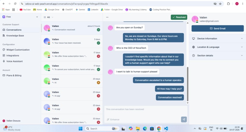 Velora AI – screenshot 1