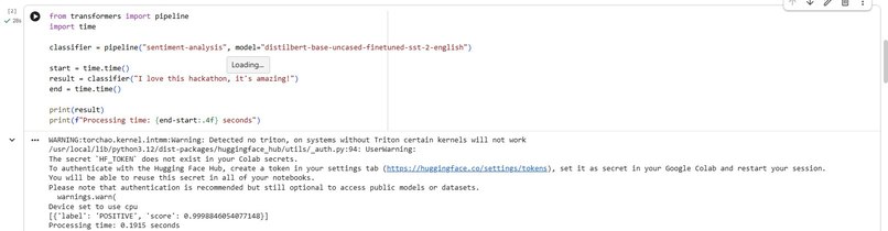 Sentiment Analysis Optimization for Arm Architecture – screenshot 2