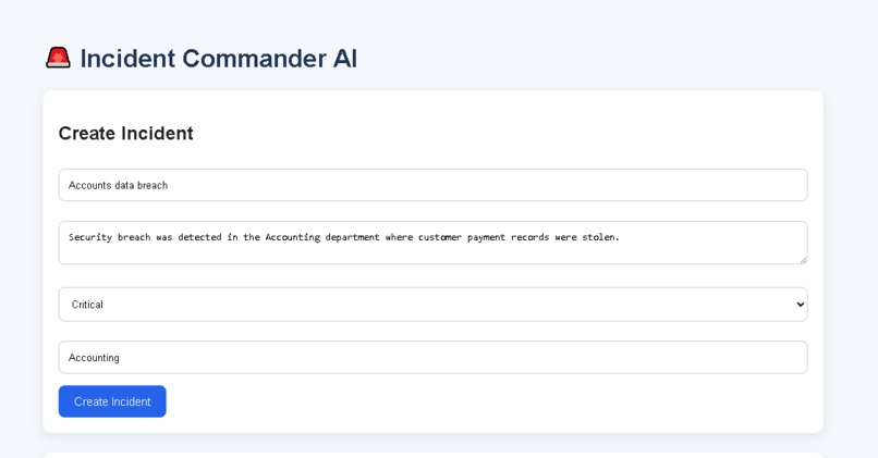 AI Incident Commander – screenshot 5