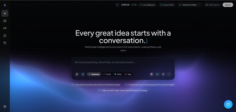 Lexa-Ai virtual assistant chatbot  – screenshot 1