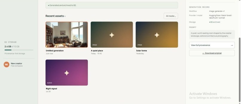 Provenance Studio – screenshot 1